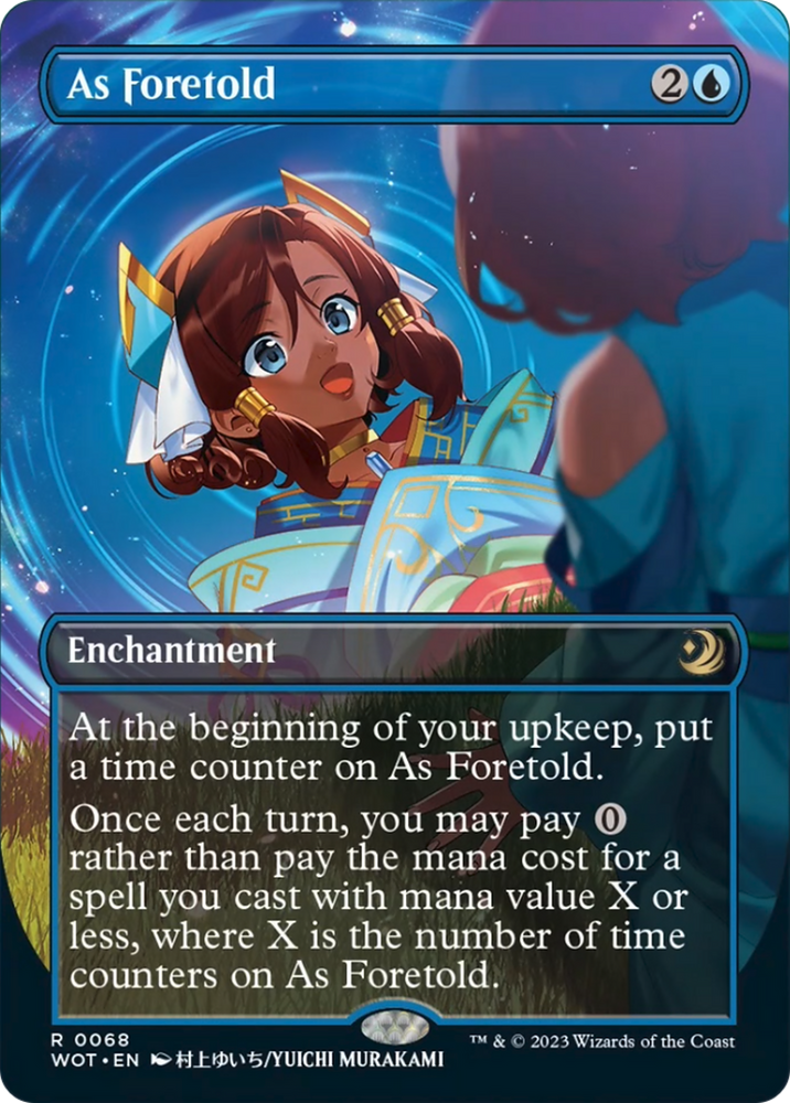As Foretold (Anime Borderless) (Confetti Foil) [Wilds of Eldraine: Enchanting Tales] Magic: The Gathering