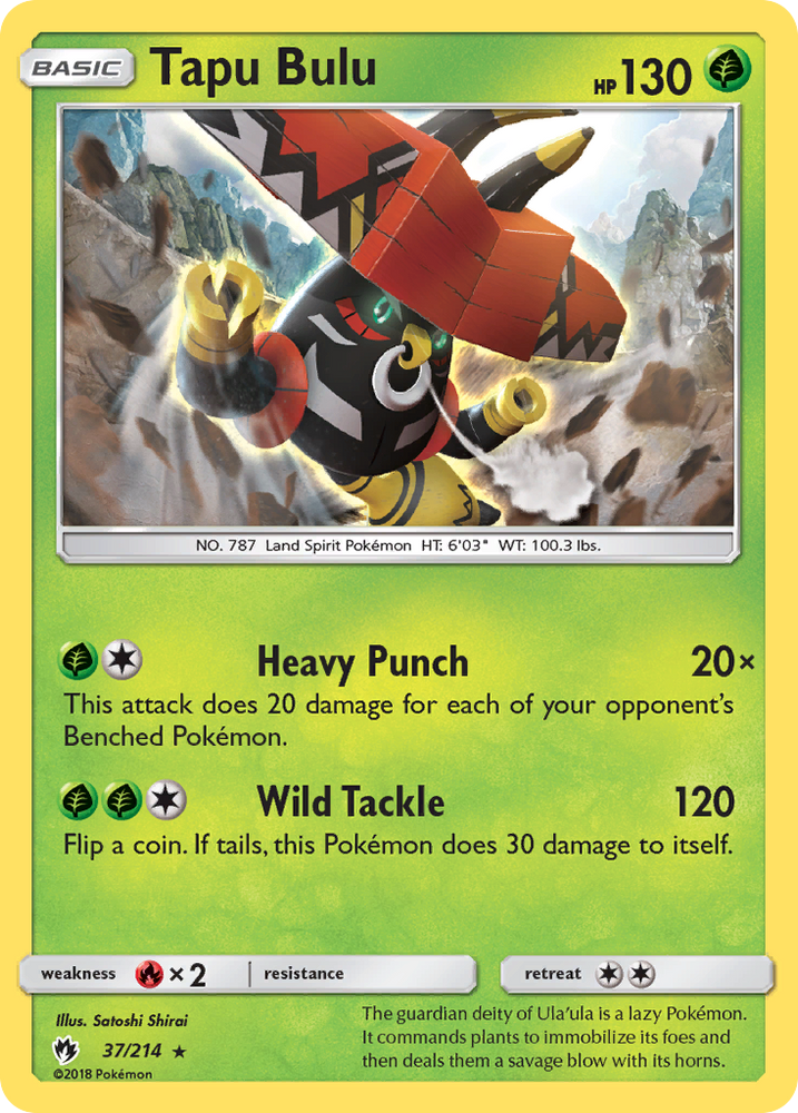 Tapu Bulu (37/214) [Sun & Moon: Lost Thunder] Pokémon