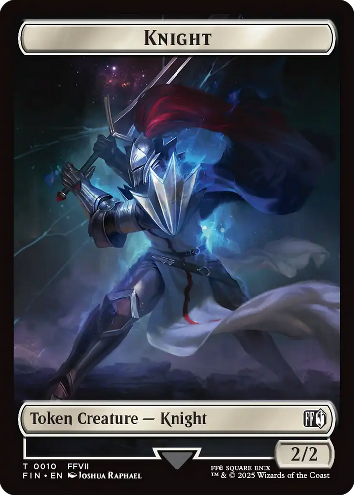Hero (0002) // Knight Double-Sided Token [FINAL FANTASY Tokens] Magic: The Gathering