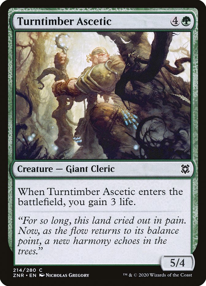 Turntimber Ascetic [Zendikar Rising] Magic: The Gathering