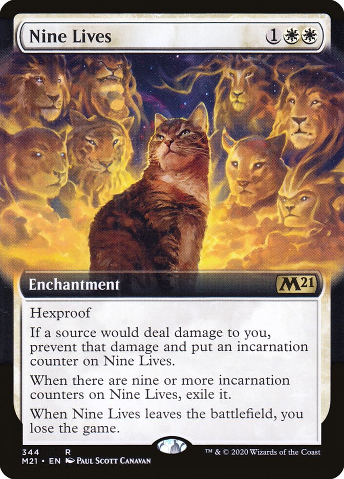Nine Lives (Extended Art) [Core Set 2021] Magic: The Gathering