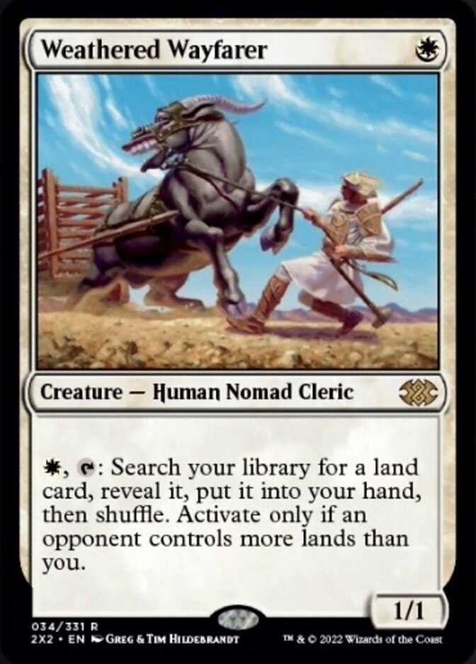 Weathered Wayfarer [Double Masters 2022] Magic: The Gathering