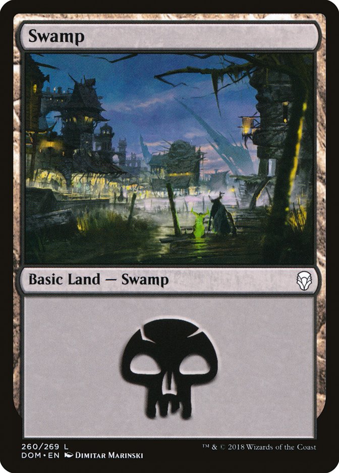 Swamp (260) [Dominaria] Magic: The Gathering