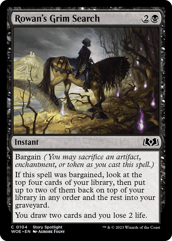Rowan's Grim Search [Wilds of Eldraine] Magic: The Gathering