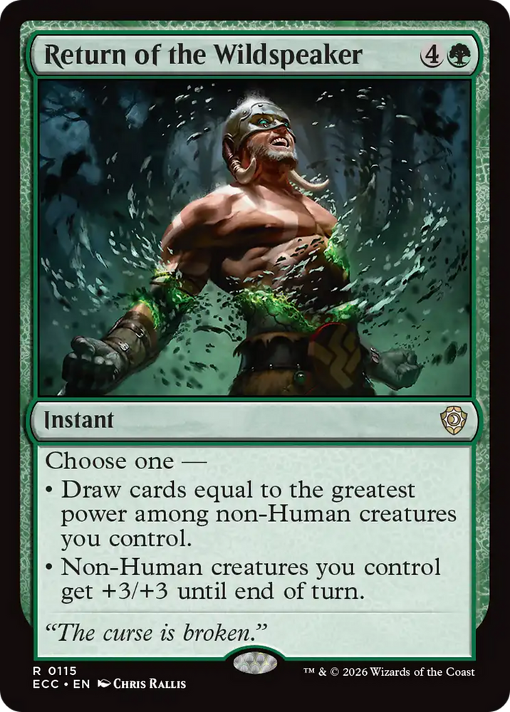 Return of the Wildspeaker [Lorwyn Eclipsed Commander] Magic: The Gathering