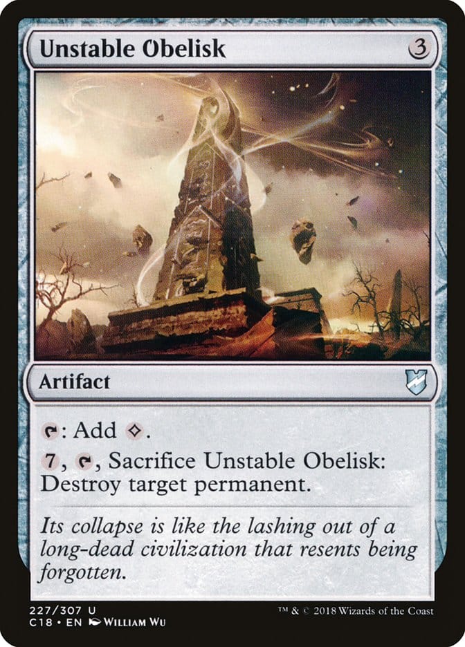 Unstable Obelisk [Commander 2018] Magic: The Gathering