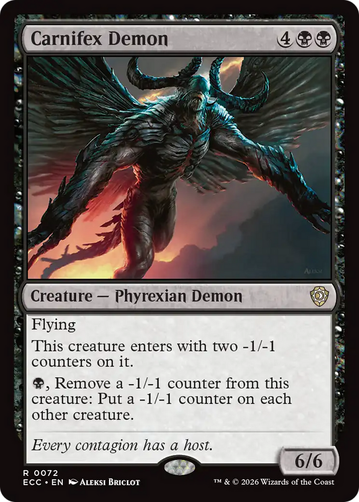 Carnifex Demon [Lorwyn Eclipsed Commander] Magic: The Gathering