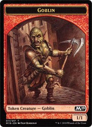 Goblin // Thopter Double-Sided Token (Game Night) [Core Set 2019 Tokens] Magic: The Gathering