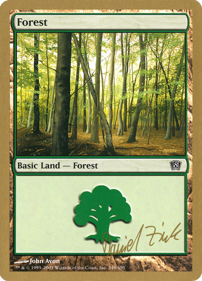 Forest (dz349) (Daniel Zink) [World Championship Decks 2003] Magic: The Gathering