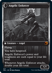 Enduring Angel // Angelic Enforcer [Innistrad: Double Feature] Magic: The Gathering