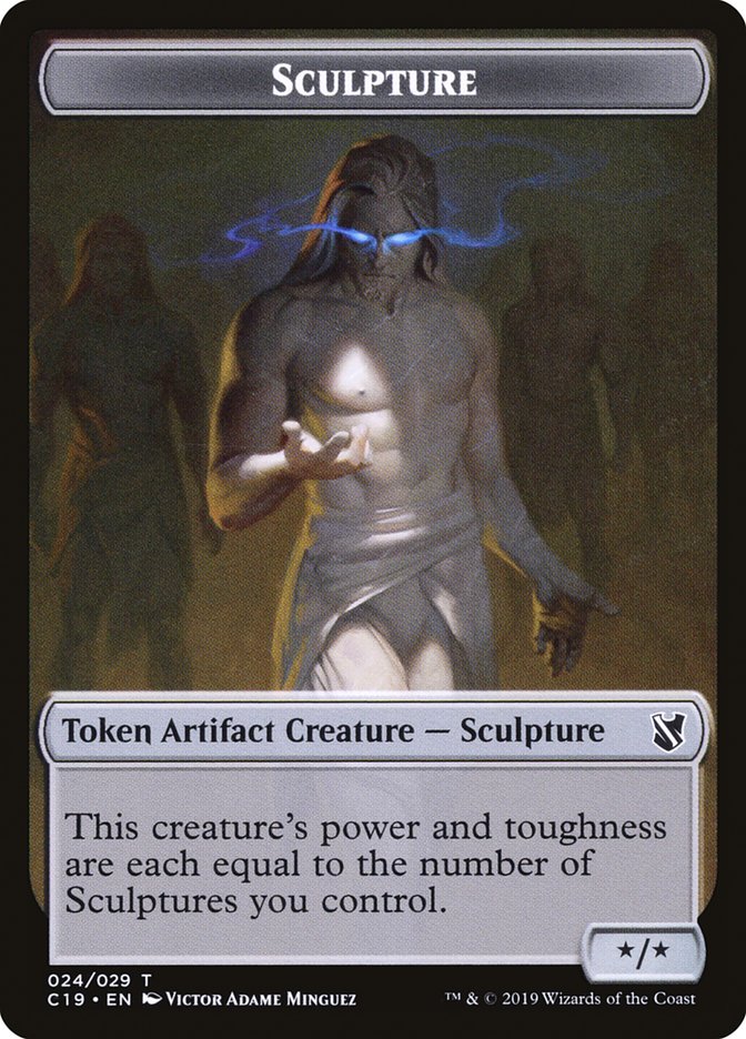 Bird (002) // Sculpture Double-Sided Token [Commander 2019 Tokens] Magic: The Gathering