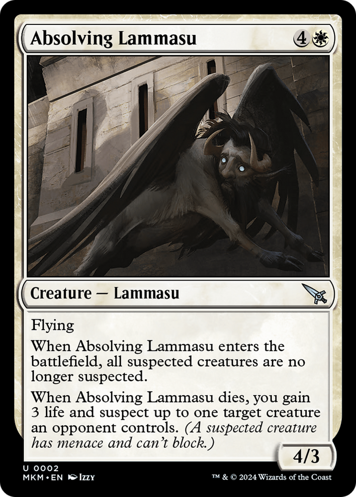 Absolving Lammasu [Murders at Karlov Manor] Magic: The Gathering