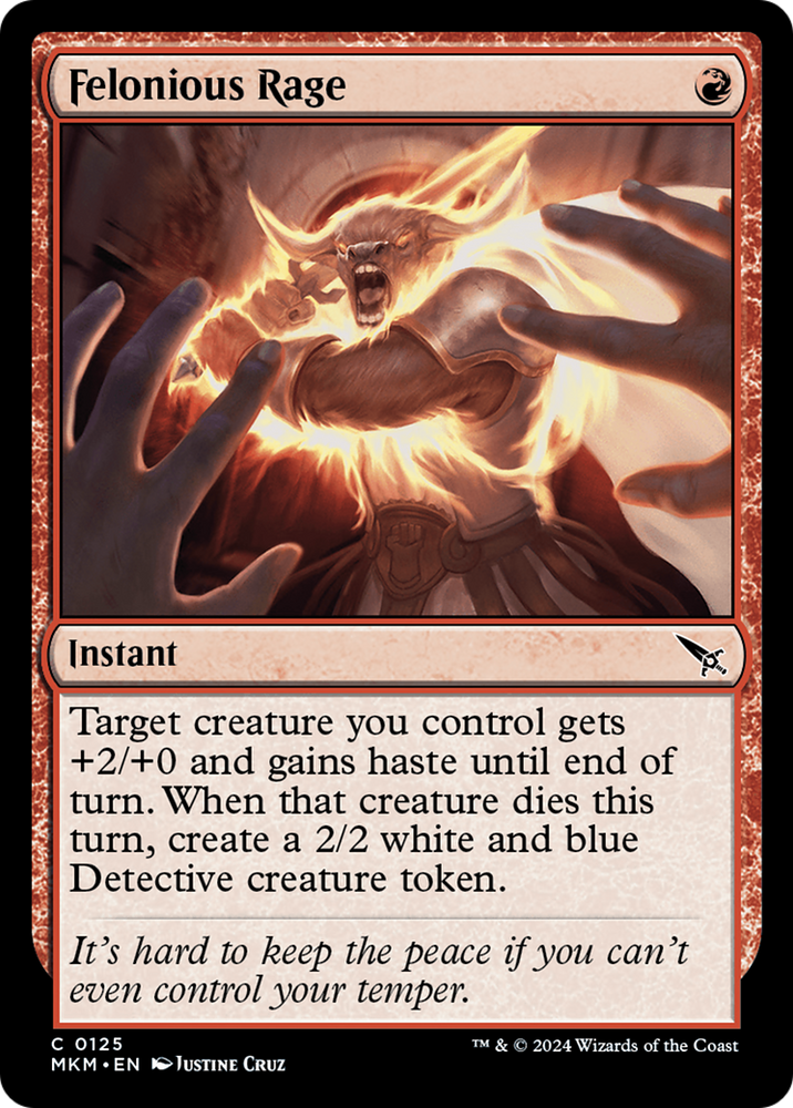 Felonious Rage [Murders at Karlov Manor] Magic: The Gathering