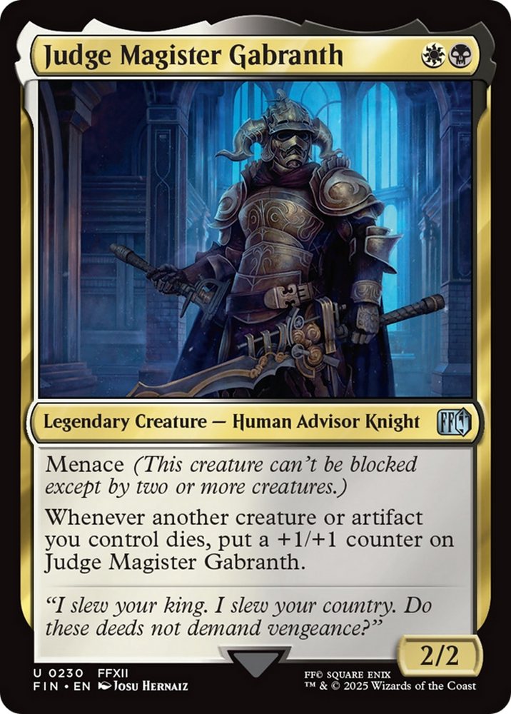Judge Magister Gabranth [FINAL FANTASY] Magic: The Gathering