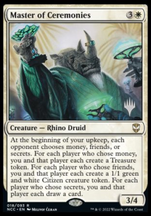 Master of Ceremonies (Promo Pack) [Streets of New Capenna Commander Promos] Magic: The Gathering