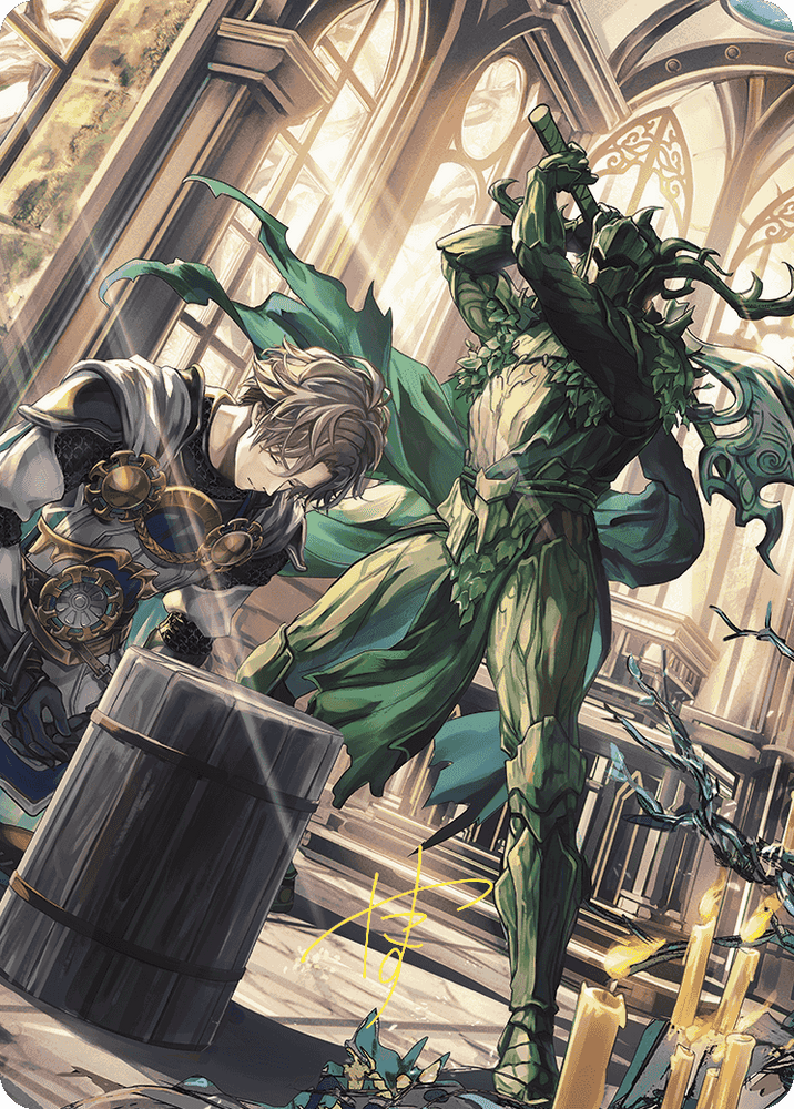 Karmic Justice Anime Art Card (Gold-Stamped Signature) [Wilds of Eldraine Art Series] Magic: The Gathering