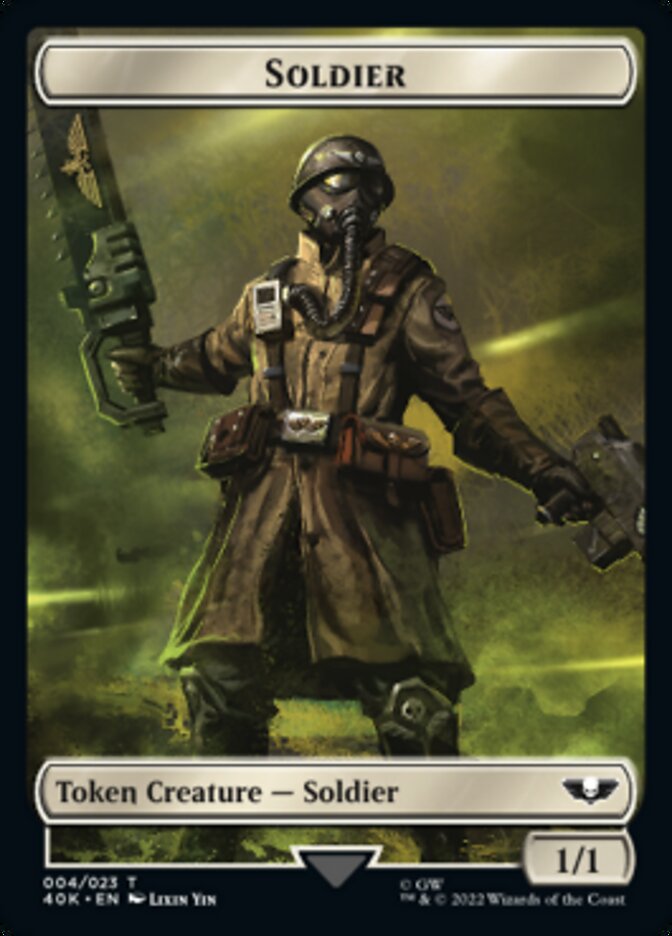 Soldier (004) // Arco-Flagellant Double-Sided Token [Warhammer 40,000 Tokens] Magic: The Gathering