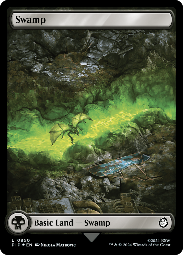 Swamp (0850) (Surge Foil) [Fallout] Magic: The Gathering