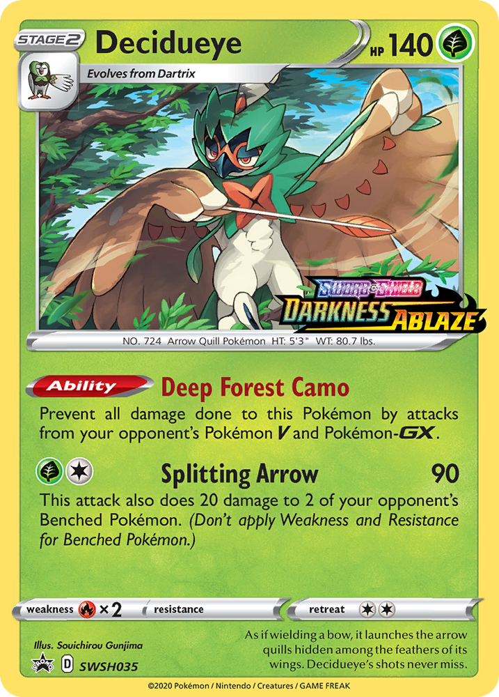 Decidueye (SWSH035) (Prerelease Promo) [Sword & Shield: Black Star Promos] Pokémon