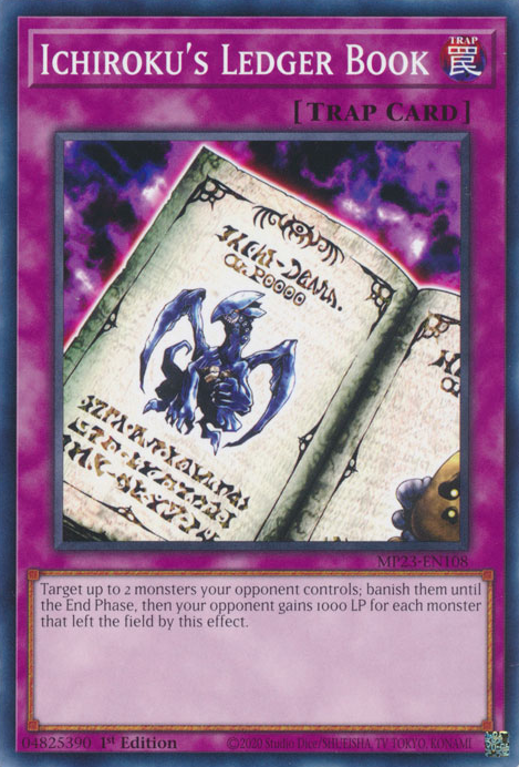 Ichiroku's Ledger Book [MP23-EN108] Common - Yugioh Cards For Your TCG Needs!