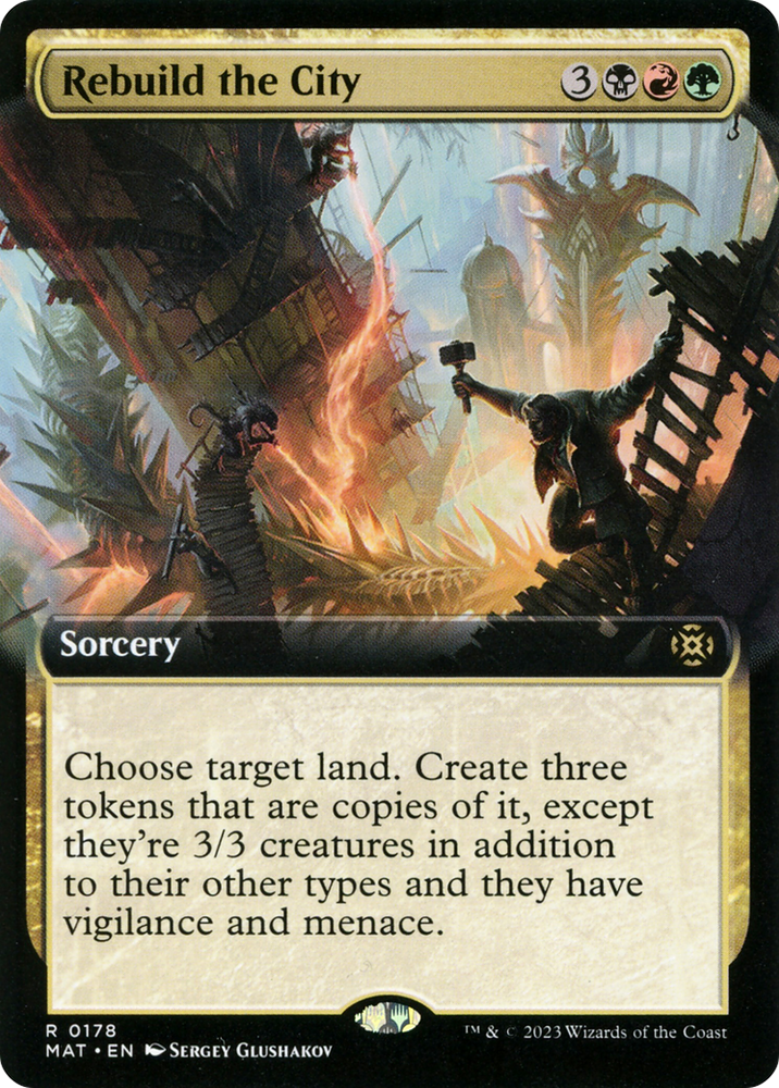 Rebuild the City (Extended Art) [March of the Machine: The Aftermath] Magic: The Gathering