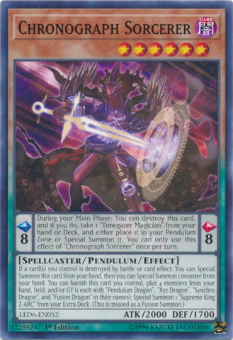 Chronograph Sorcerer [LED6-EN052] Common Yu-Gi-Oh!