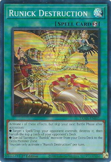 Runick Destruction [TAMA-EN031] Super Rare - Yugioh Cards For Your TCG Needs!