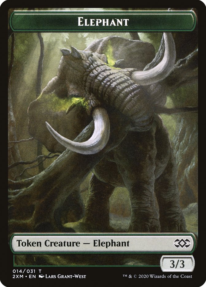 Elephant Token [Double Masters Tokens] Magic: The Gathering