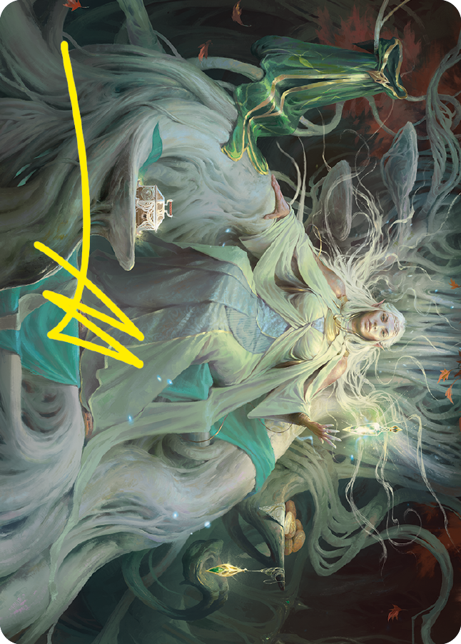 Galadriel, Gift-Giver Art Card (Gold-Stamped Signature) [The Lord of the Rings: Tales of Middle-earth Art Series] Magic: The Gathering