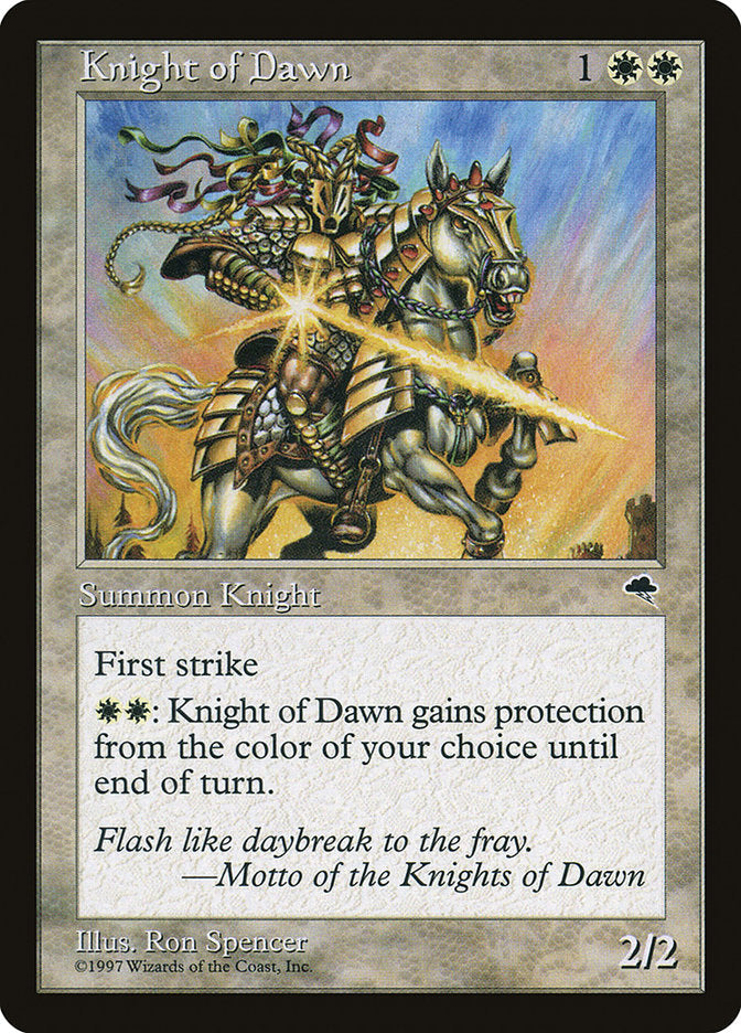 Knight of Dawn [Tempest] Magic: The Gathering