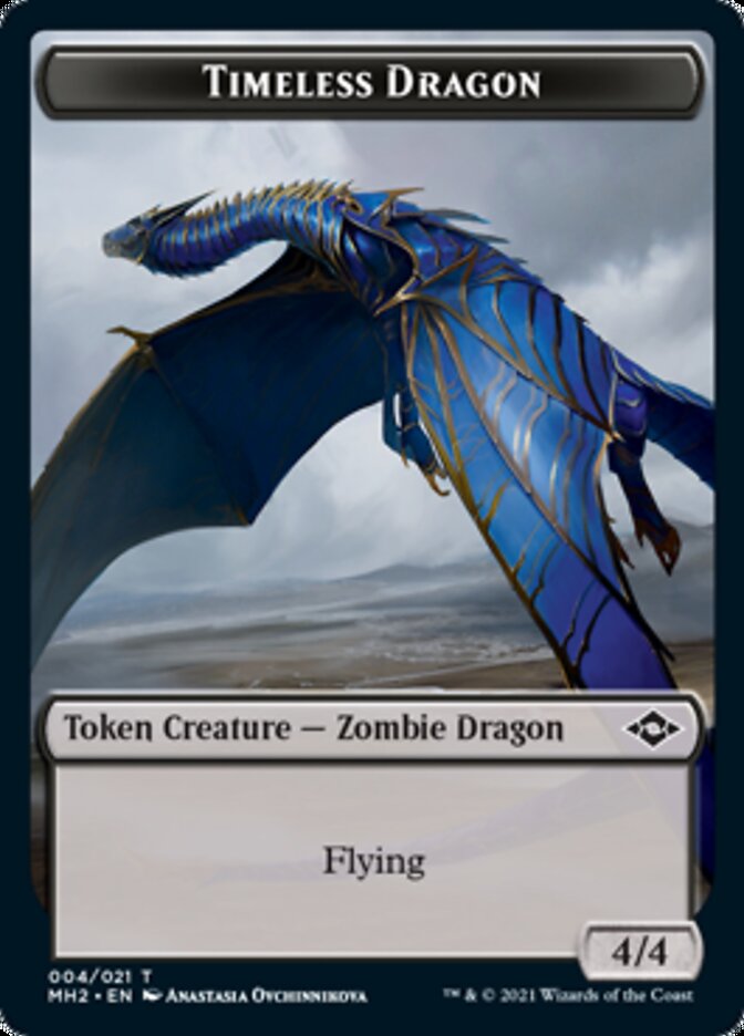Timeless Dragon Token [Modern Horizons 2 Tokens] Magic: The Gathering