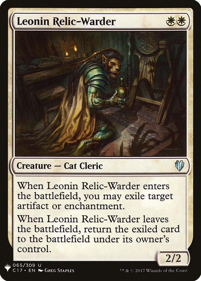 Leonin Relic-Warder [Mystery Booster] Magic: The Gathering