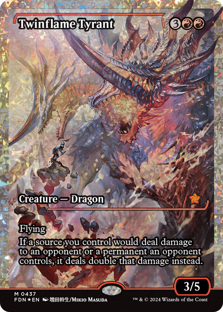 Twinflame Tyrant (Fracture Foil) [Foundations] Magic: The Gathering