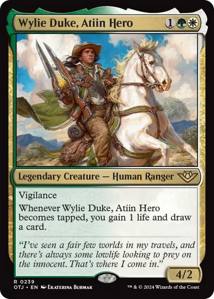 Wylie Duke, Atiin Hero [Outlaws of Thunder Junction] Magic: The Gathering