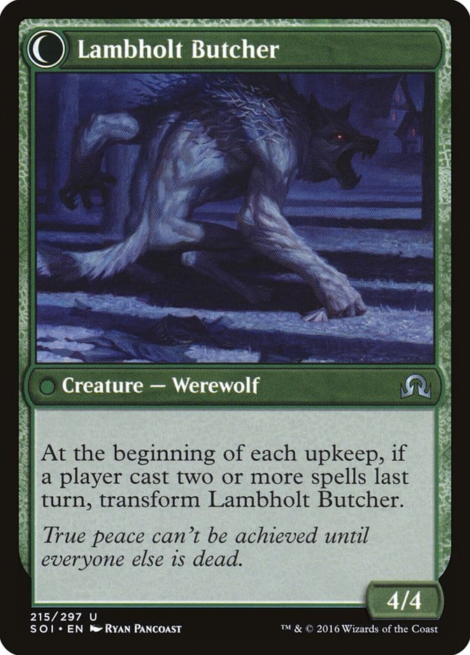 Lambholt Pacifist // Lambholt Butcher [Shadows over Innistrad] Magic: The Gathering