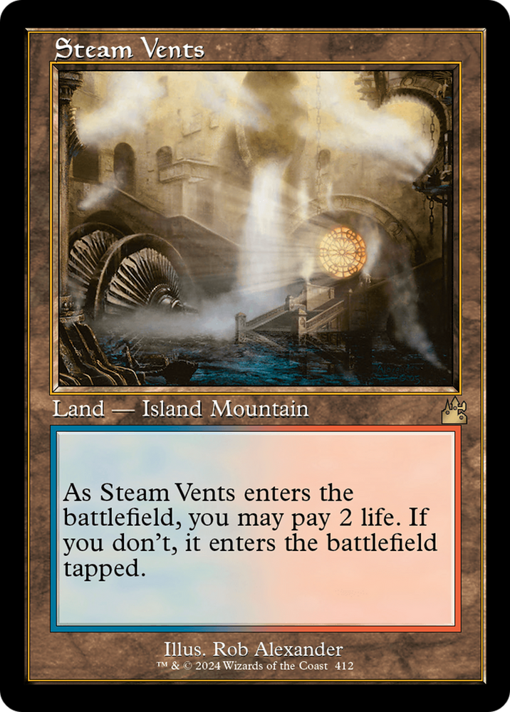 Steam Vents (Retro) [Ravnica Remastered] Magic: The Gathering