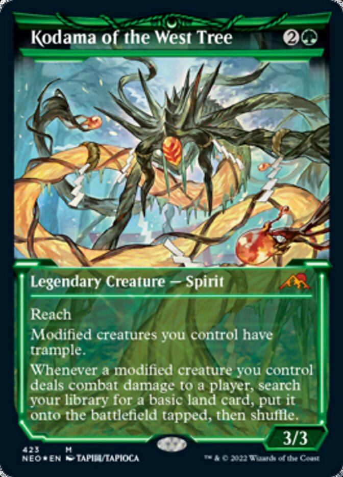 Kodama of the West Tree (Showcase) (Foil Etched) [Kamigawa: Neon Dynasty] Magic: The Gathering