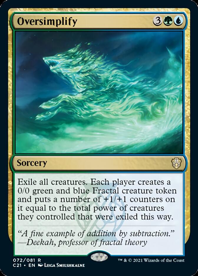 Oversimplify [Commander 2021] Magic: The Gathering