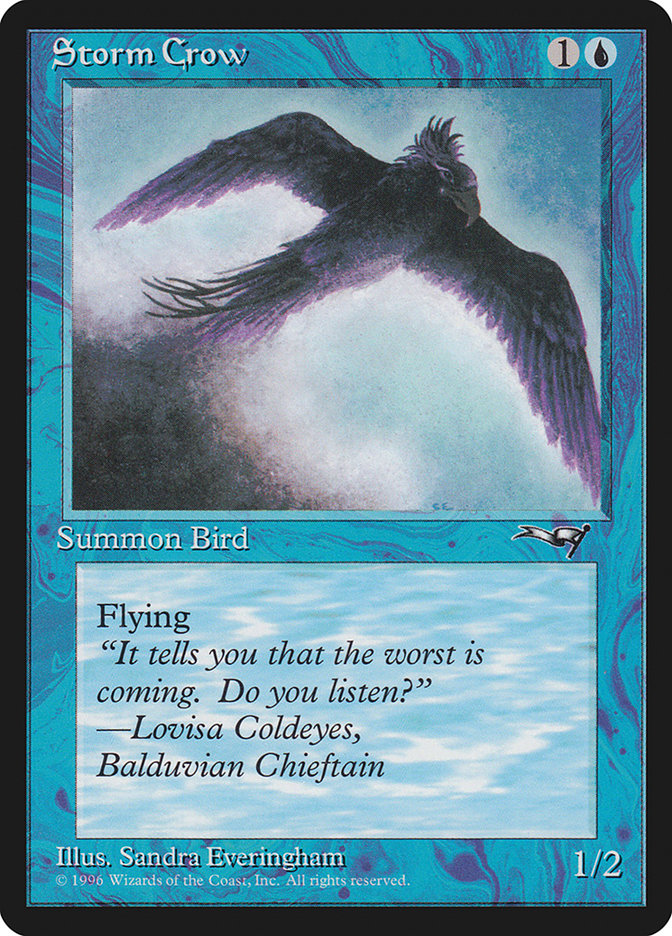 Storm Crow (Looking Ahead) [Alliances] Magic: The Gathering