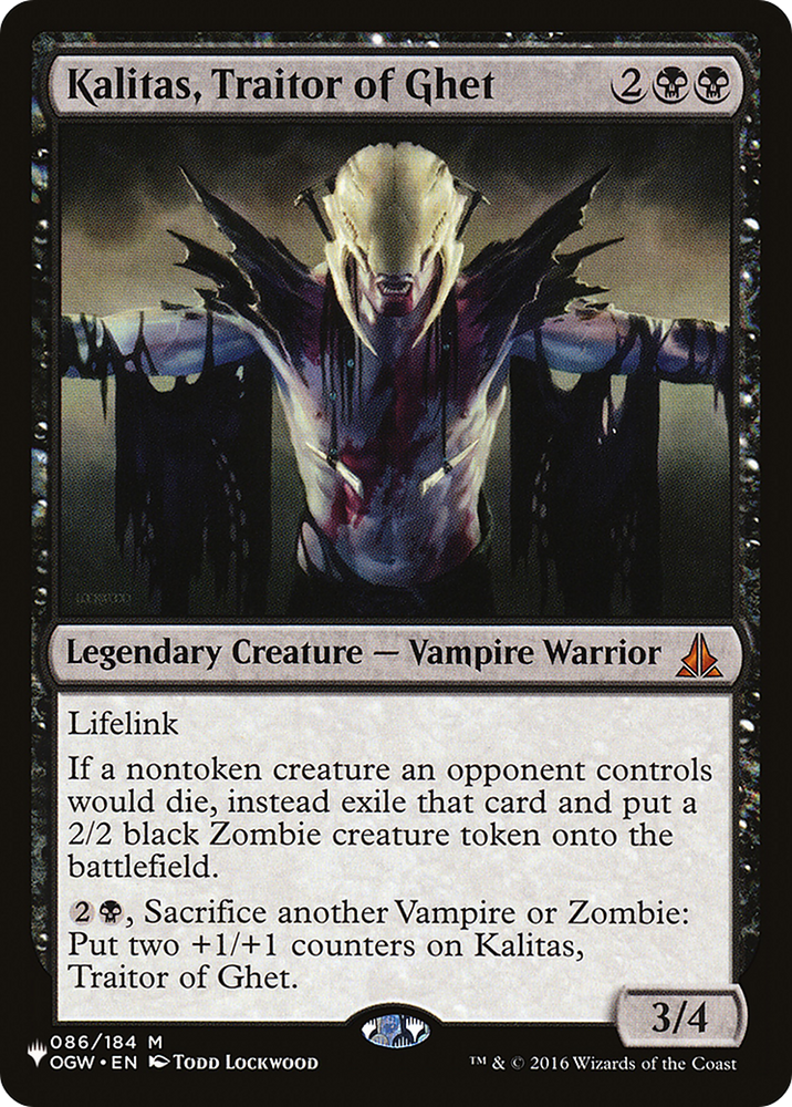 Kalitas, Traitor of Ghet [The List] Magic: The Gathering
