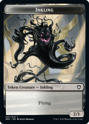 Copy // Inkling Double-Sided Token [The Brothers' War Commander Tokens] Magic: The Gathering