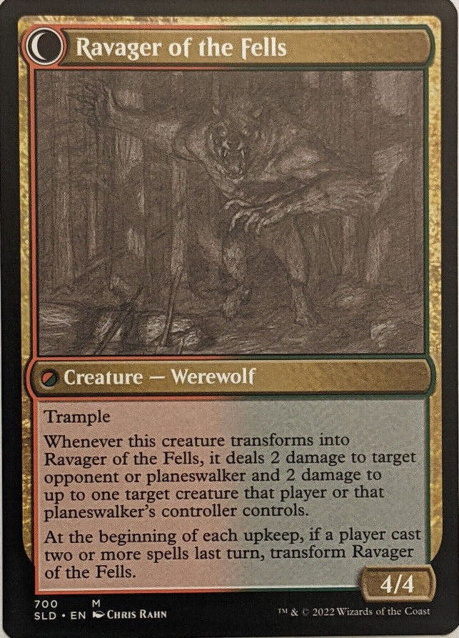 Huntmaster of the Fells // Ravager of the Fells (Sketch) [Secret Lair Drop Promos] Magic: The Gathering