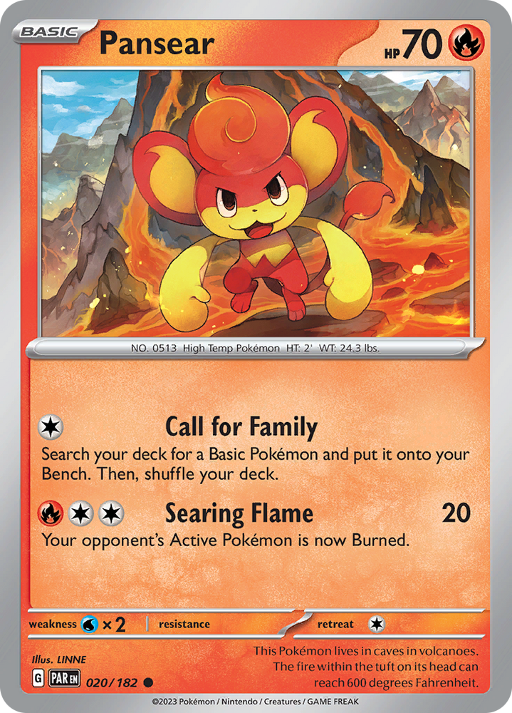 Pansear (020/182) [Scarlet & Violet: Paradox Rift] Pokémon