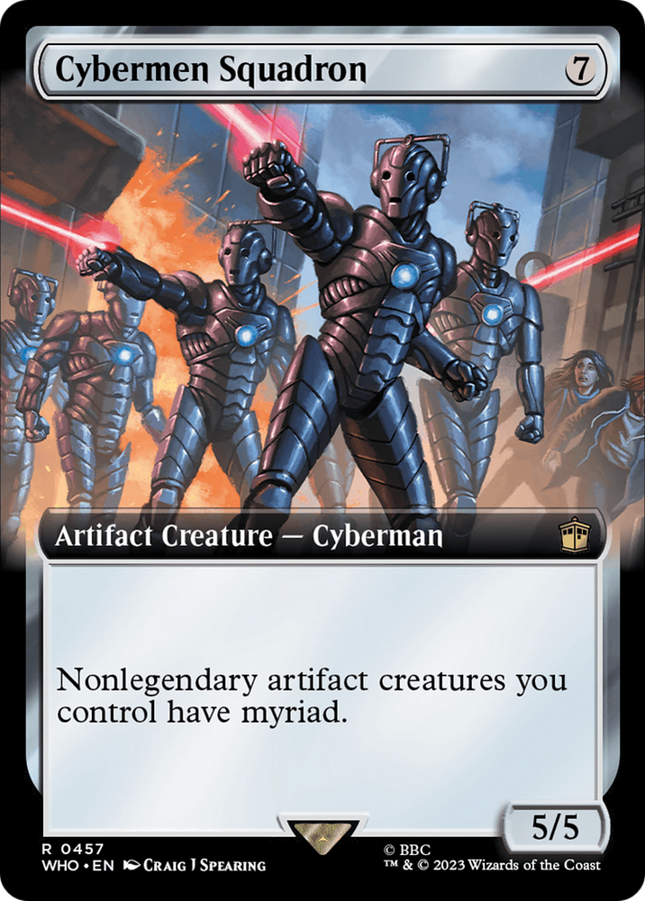 Cybermen Squadron (Extended Art) [Doctor Who] Magic: The Gathering
