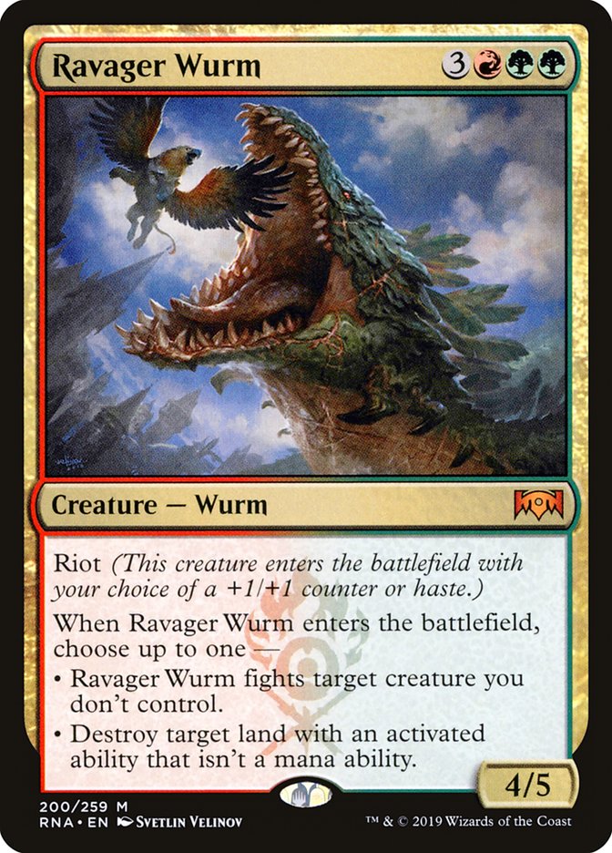 Ravager Wurm [Ravnica Allegiance] Magic: The Gathering