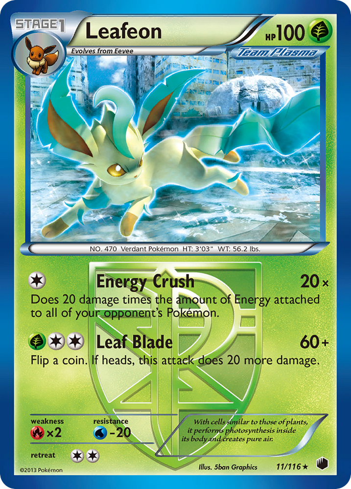 Leafeon (11/116) [Black & White: Plasma Freeze] Pokémon