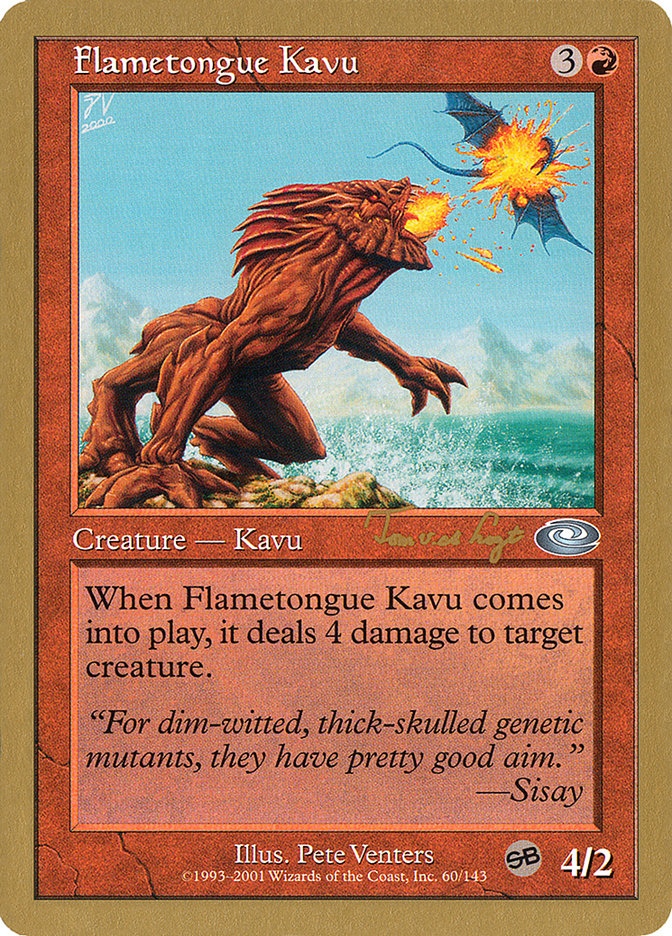 Flametongue Kavu (Tom van de Logt) (SB) [World Championship Decks 2001] Magic: The Gathering