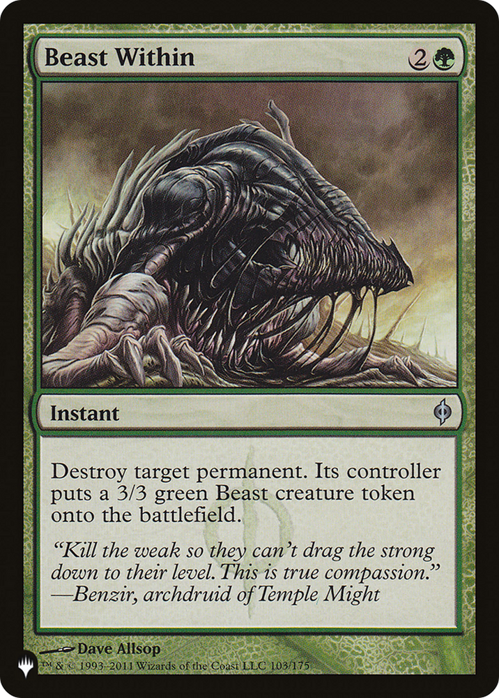 Beast Within [Secret Lair: From Cute to Brute] Magic: The Gathering