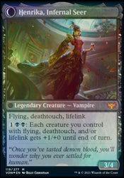 Henrika Domnathi // Henrika, Infernal Seer [Innistrad: Crimson Vow Prerelease Promos] Magic: The Gathering