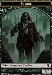 Zombie // Gold Double-Sided Token [Commander 2017 Tokens] Magic: The Gathering